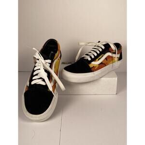 Vans 500714 Orange Camo Skateboard Shoes Sneakers US Size 6.5